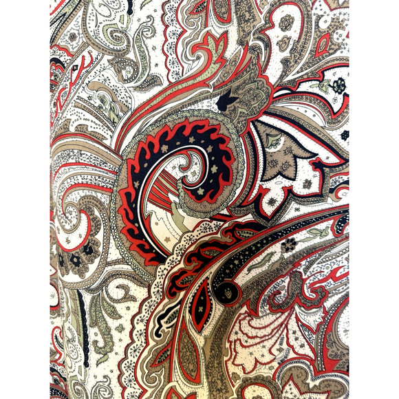Peck & Peck Silk Paisley Wrap Maxi Skirt Size 6 Old Money Quiet Luxury Preppy - Picture 6 of 11